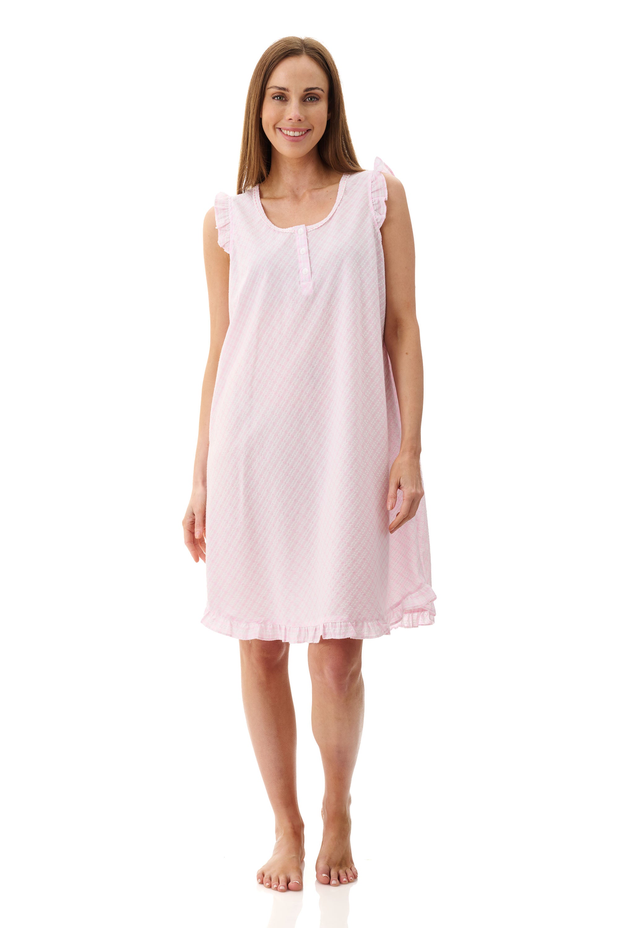 Givoni Check Sleeveless Short Nightie
