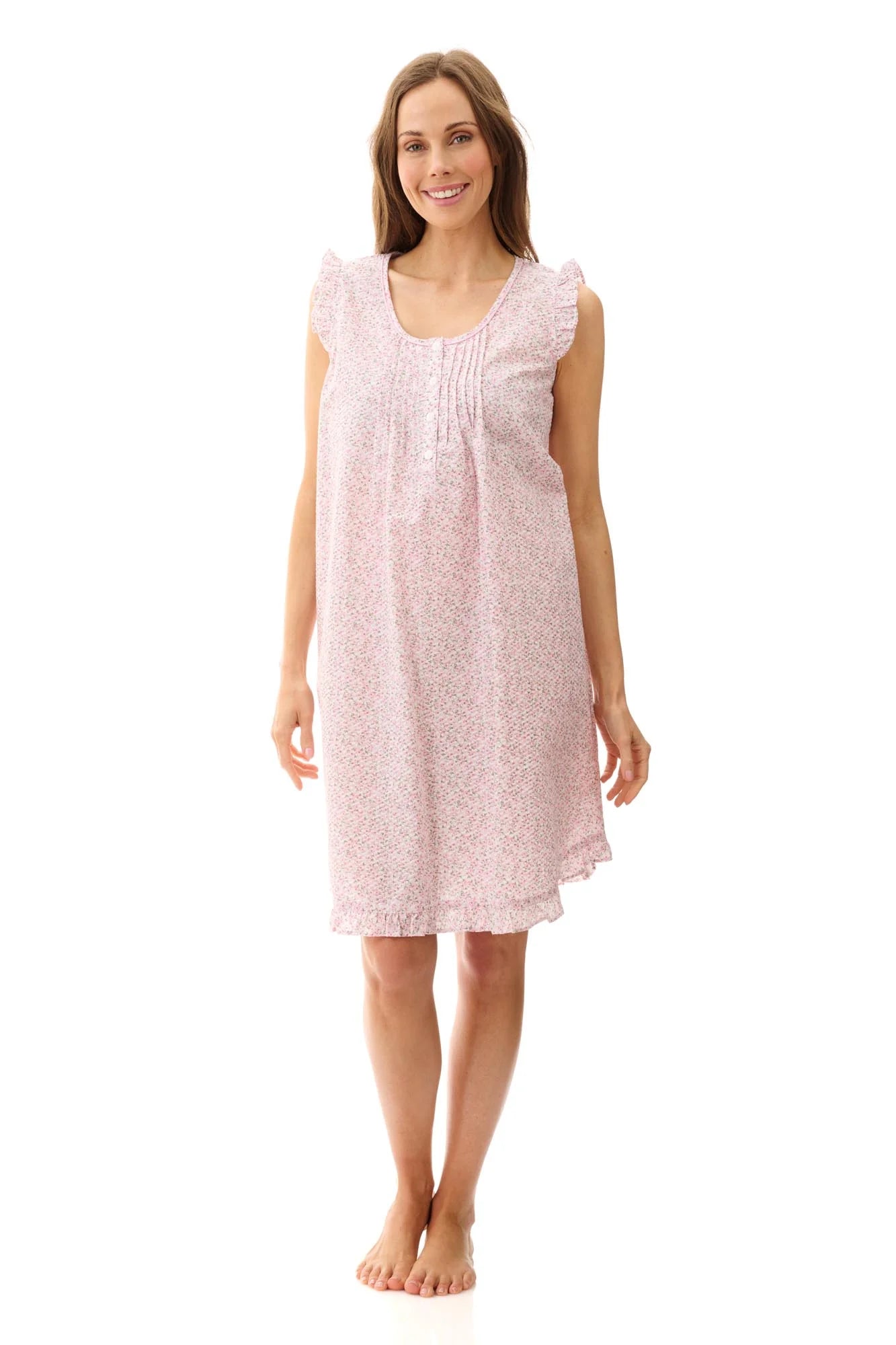 Givoni Dimity Sleeveless Short Nightie Pink