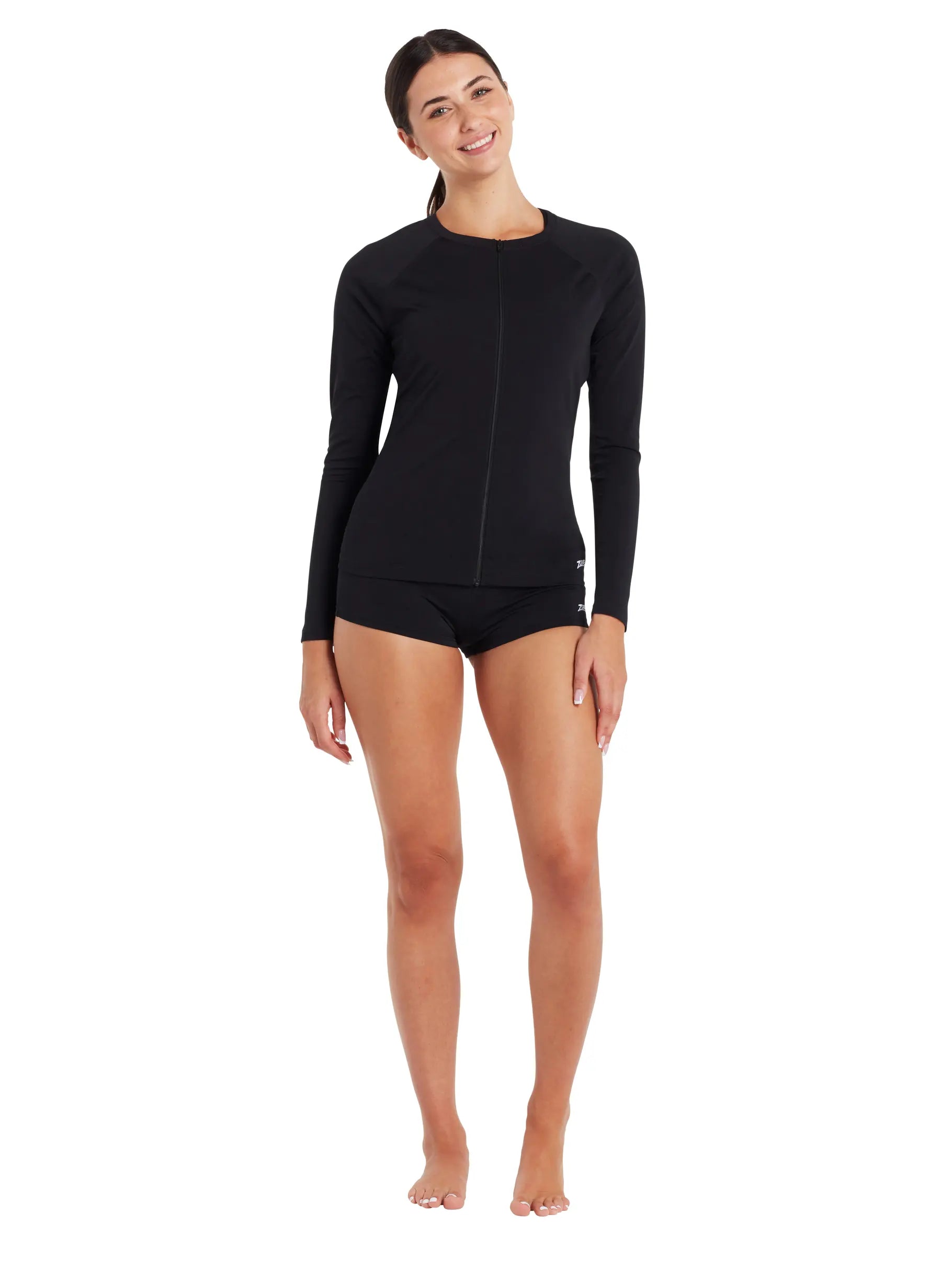 Zoggs Long Sleeve Zip Sun Top