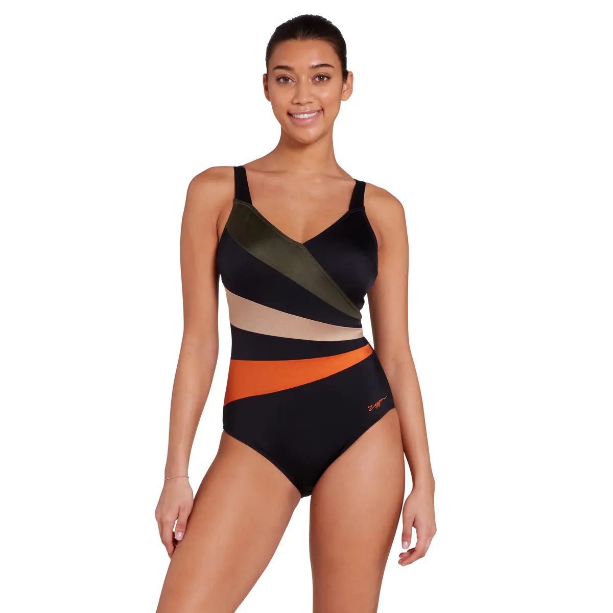 Zoggs Wrap Panel Classicback One-Piece Swimsuit