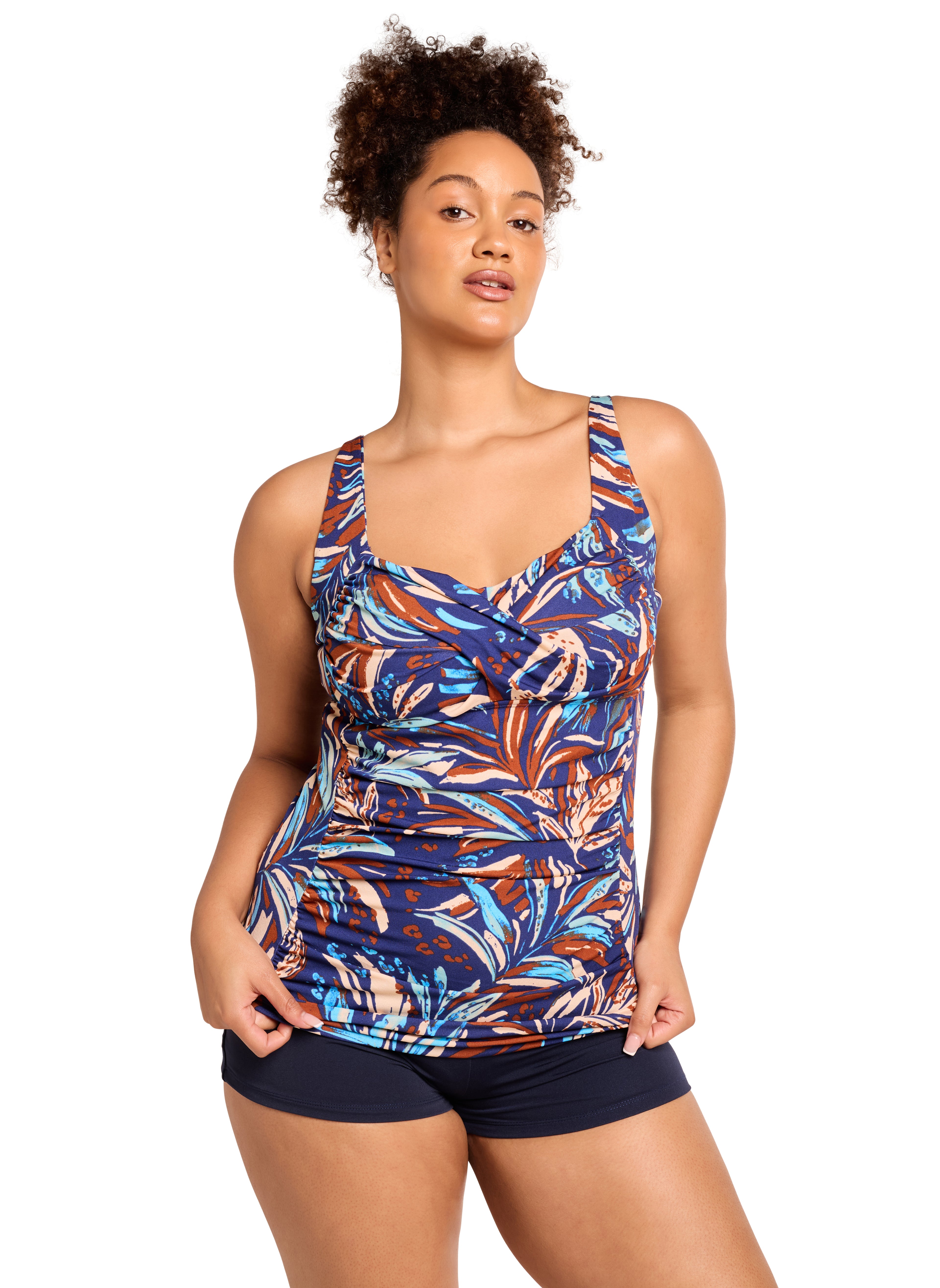 Genevieve Twist Front Tankini Top