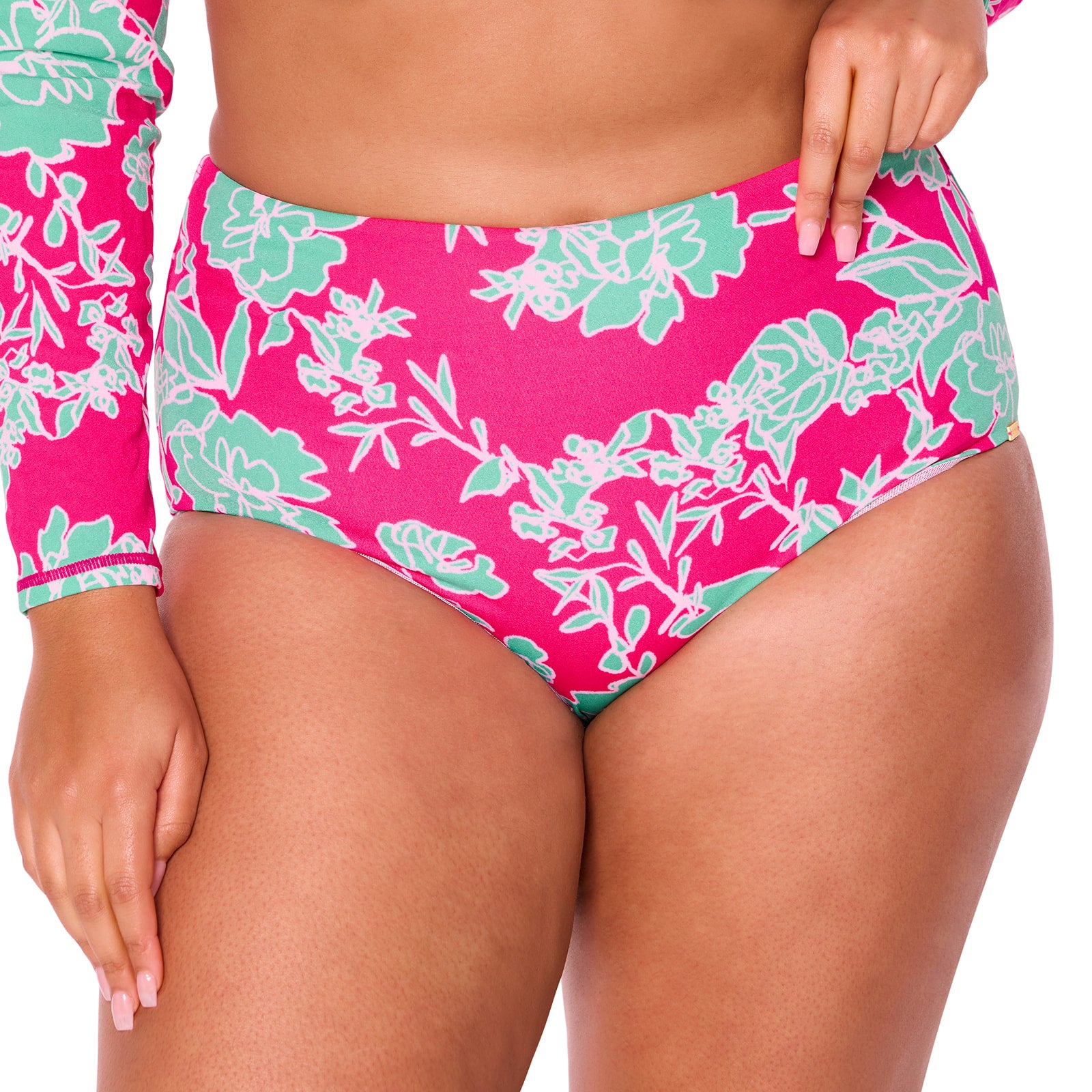 Genevieve Cross Over Tankini Top & High Waisted Retro Brief Set