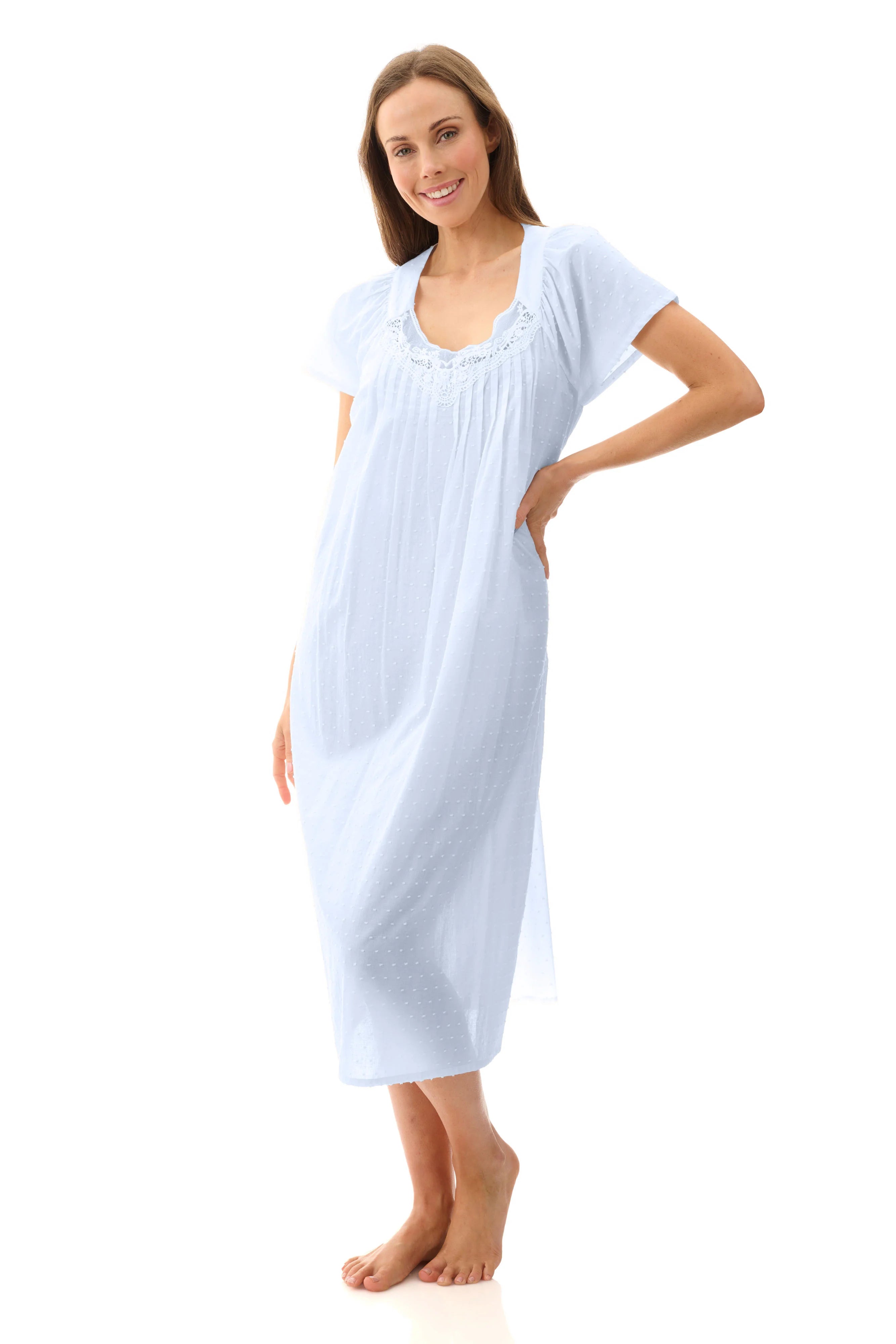 Givoni Mid Nightie with Yoke and Collar