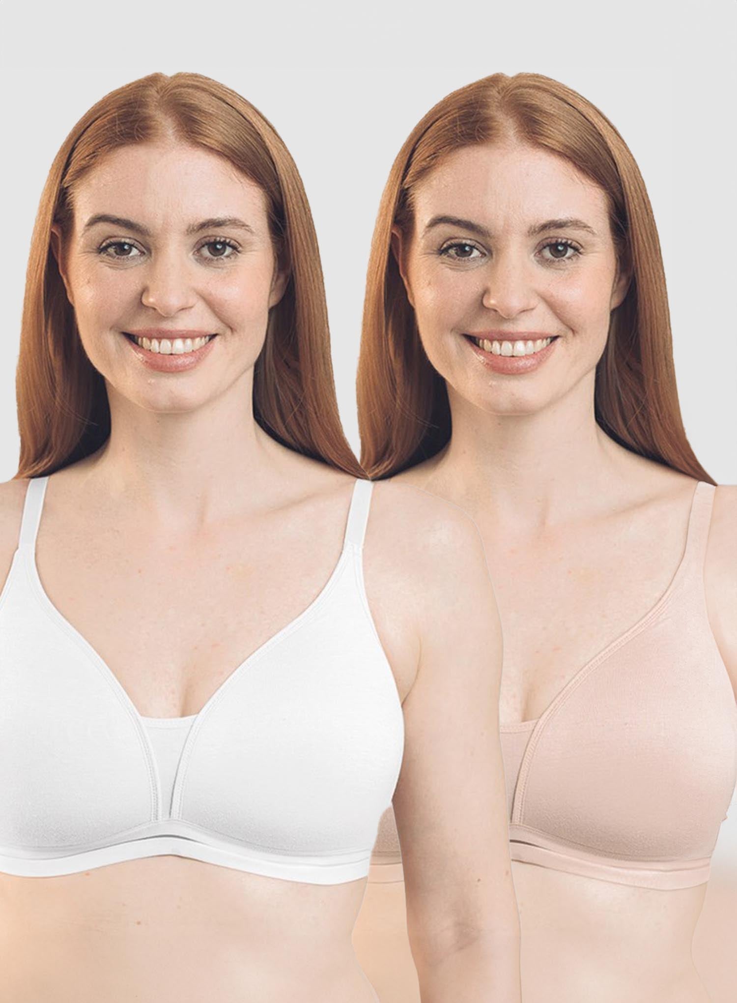 Royce Posie Racerback Wirefree T-Shirt Style Teen Bra - 2 Pack