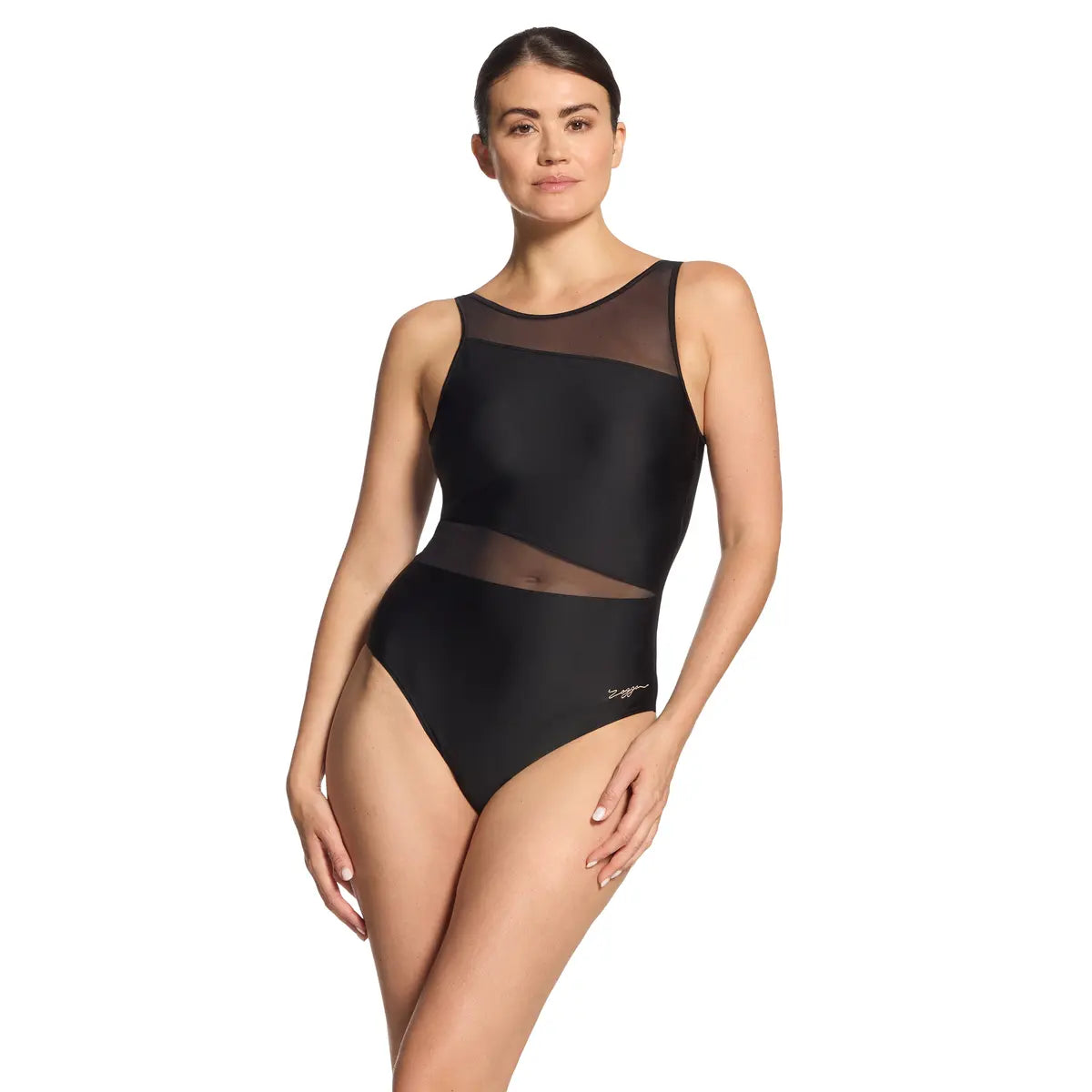 Zoggs Rustique Mesh V Back Swimsuit